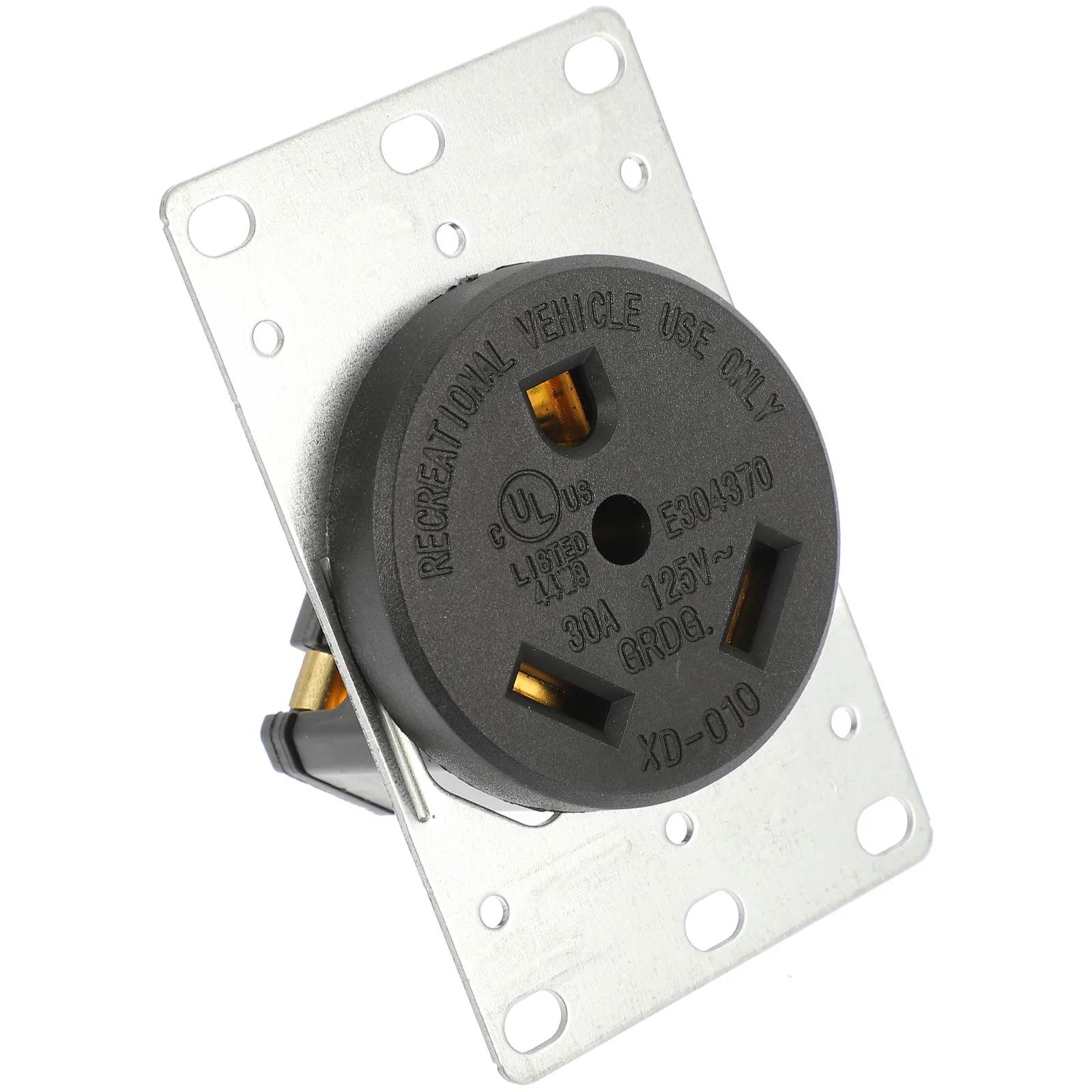 

Straight Blade Rv Receptacle Electrical Flush Replacement Outlet for Travel Trailers Mounting Accessories Grounding