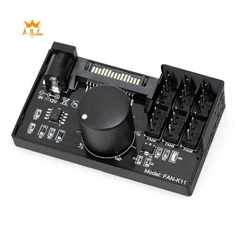 

A08E-PWM Fan Speed Controller High Power Sata DC Power 4Pin Fan Governor NAS Server Fan Speed Control PWM Speed Regulation