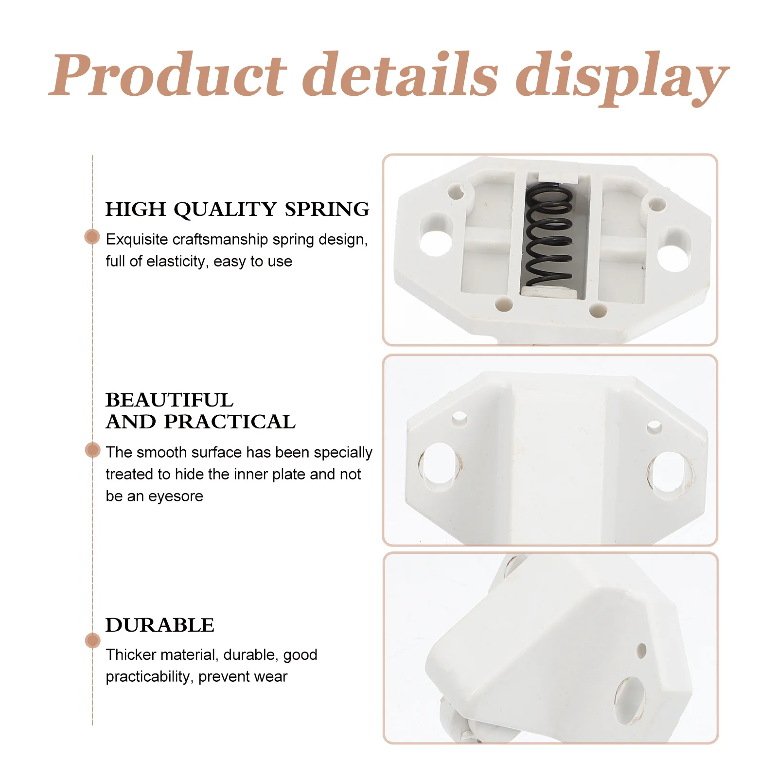 

10Sets Door Balls Catch Lock Compact Lightweight Catch Latch for Closet Cupboard Shelves No Latch Needed Easy Install