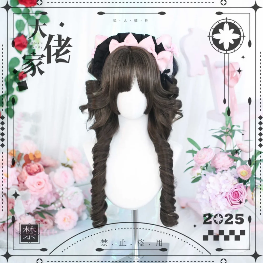 OLACARE Long Body Wave Black Brown Purple Cosplay Wigs Heat Resistant Synthetic Wigs Middle Part Natural Lolita LM Wigs Women