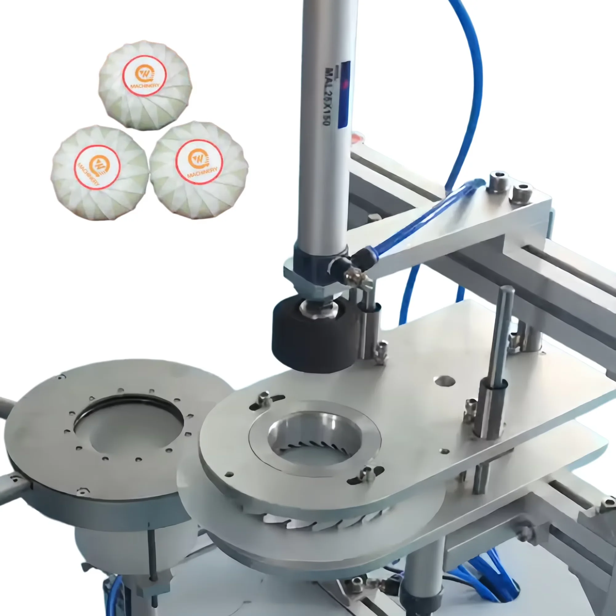 Semi Automatic Soap Pleated Wrapping Machine with Paper & Plastic Film Packaging Labeling Function for Small Scale Production