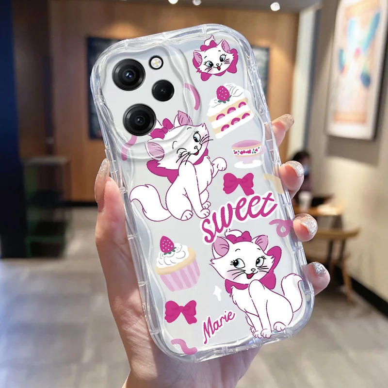 Disney The Aristocats Cream Phone Case For Xiaomi 14 Mi 12 11 Poco F3 F4 X6 5 4 3 2 M 6 4 3 Pro Lite NFC GT C31 61 Funda Shell