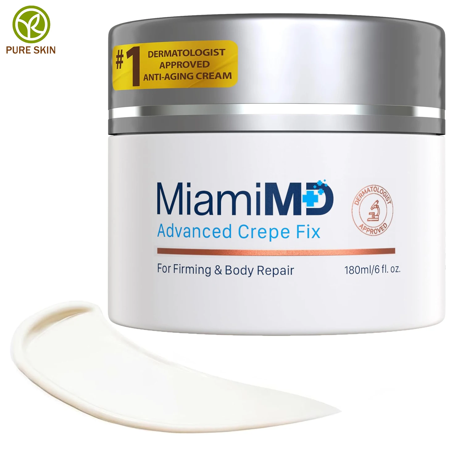 

Крем для лица и шеи Miami MD Advanced Crepe Fix: подтягивающий, укрепляющий, увлажняющий, питательный, устраняющий морщины. Бесплатный уход за кожей.