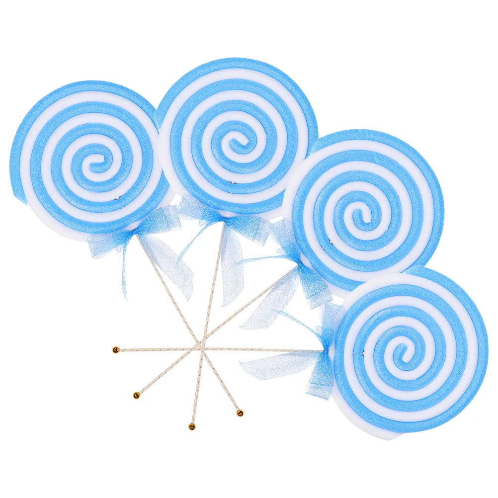

4pcs Lollipop Props Candy Decorations Fake Performance Food Photography Toy Foam Giant Inflatable Photo Wedding Party Favor