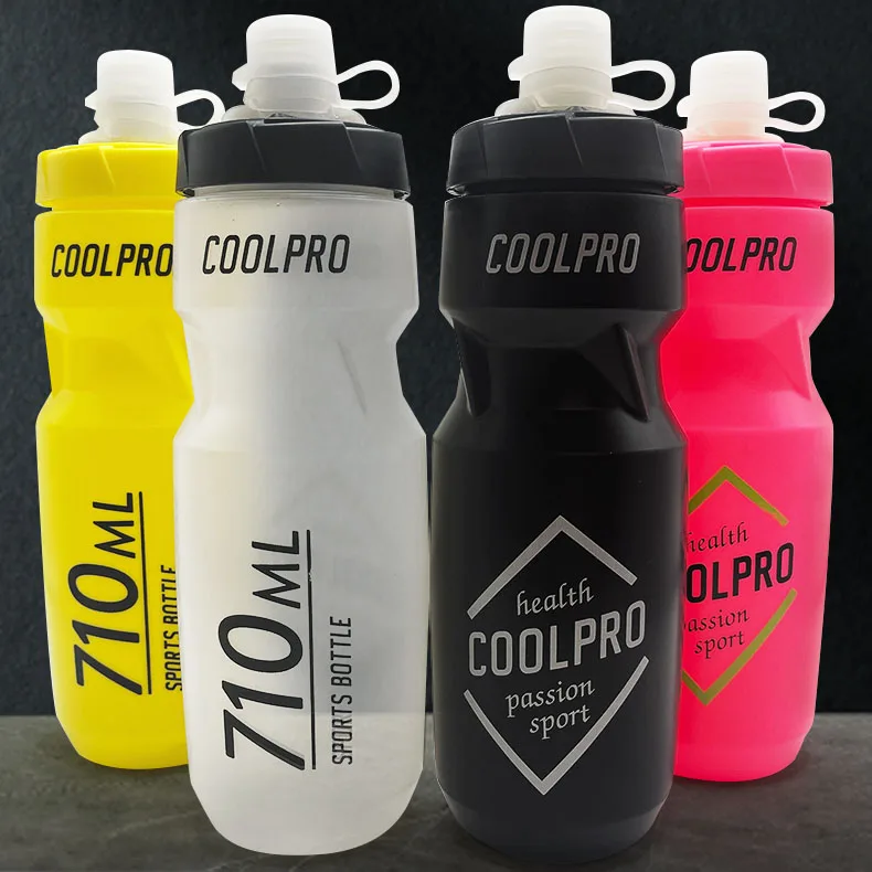 Bike Water Botter 710ml Mountain Bike Sports Bottle with Dust Cover PC Plastic Water Bottle Large Capacity Squeeze Cup