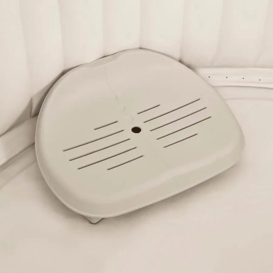 28502E PureSpa NonSlip Removable Contoured Seat for Inflatable Hot Tub Spa Accessory with Adjustable Heights, Tan, 2 Pack