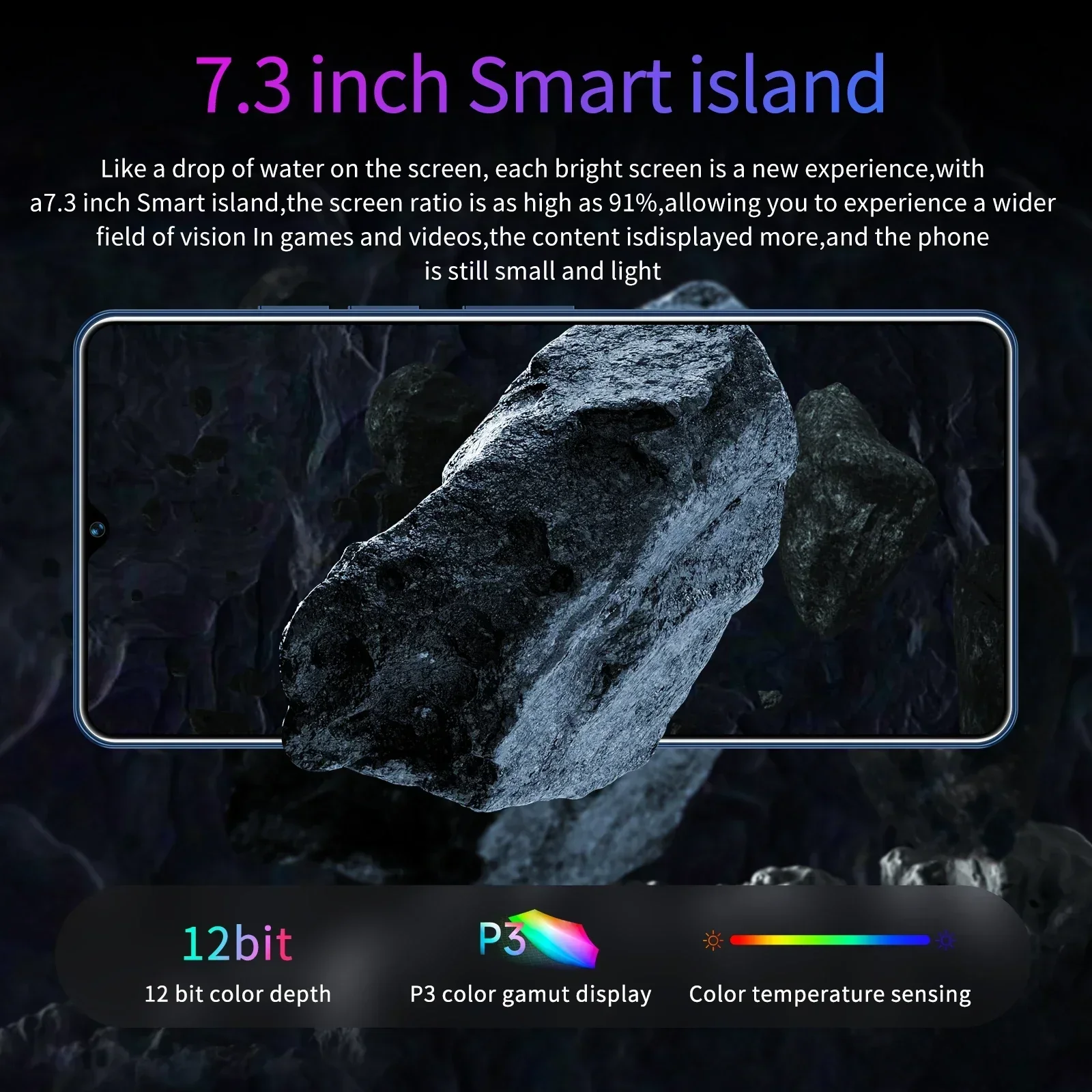 Global Version GT10 pro Smartphone Snapdragon 8 Gen 3 Android14 16GB+1024GB 7150mAh 72MP+108MP 7.3 inch 4G/5G Networks Dual SIM