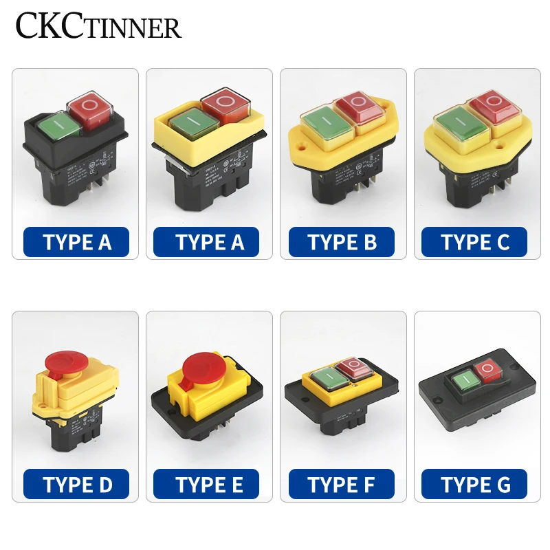 YH02A Electromagnetic Starter Push Button Switches Machine Tool Equipment IP55 Waterproof Safety Witch 28A Replace KLD28A KJD17A