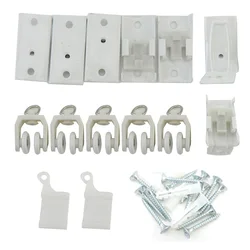 10pcs Track Rail Accessories Curtain Rail Runner gliders Screws Side top Mounting Bracket Fixed Top Clamping End Cap Sealing