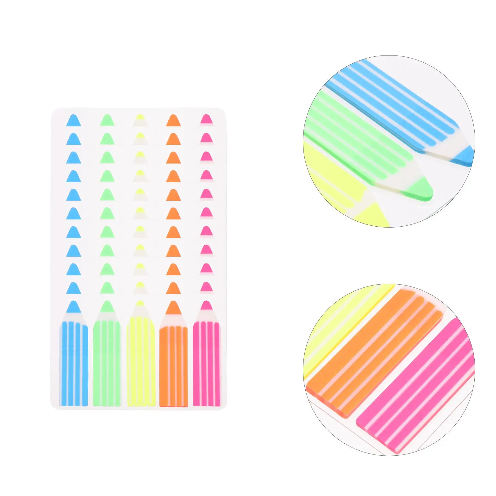 

1000Pcs Page Marker Writable Sticky Tabs Smooth Non-Penetrating Pet Material Colorful Portable Annotation Labels