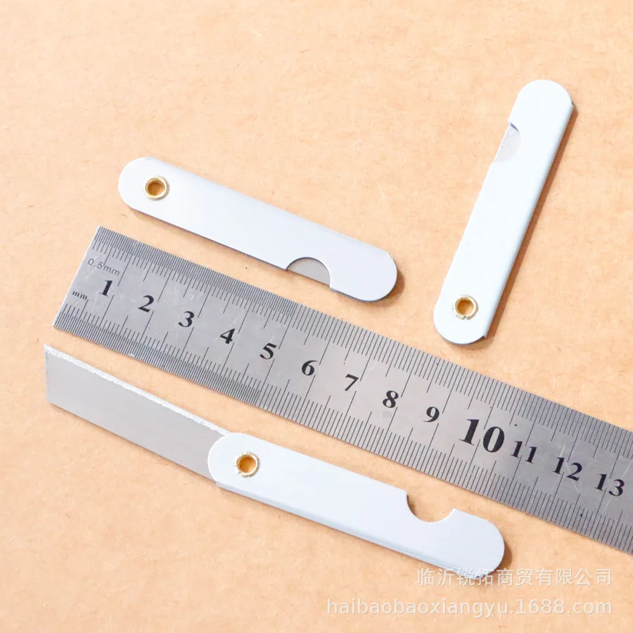 5 قطع، مبراة أقلام رصاص، قاطعة ورق، سكين قابل للطي على الطراز القديم، سكين أقلام رصاص فضي #5