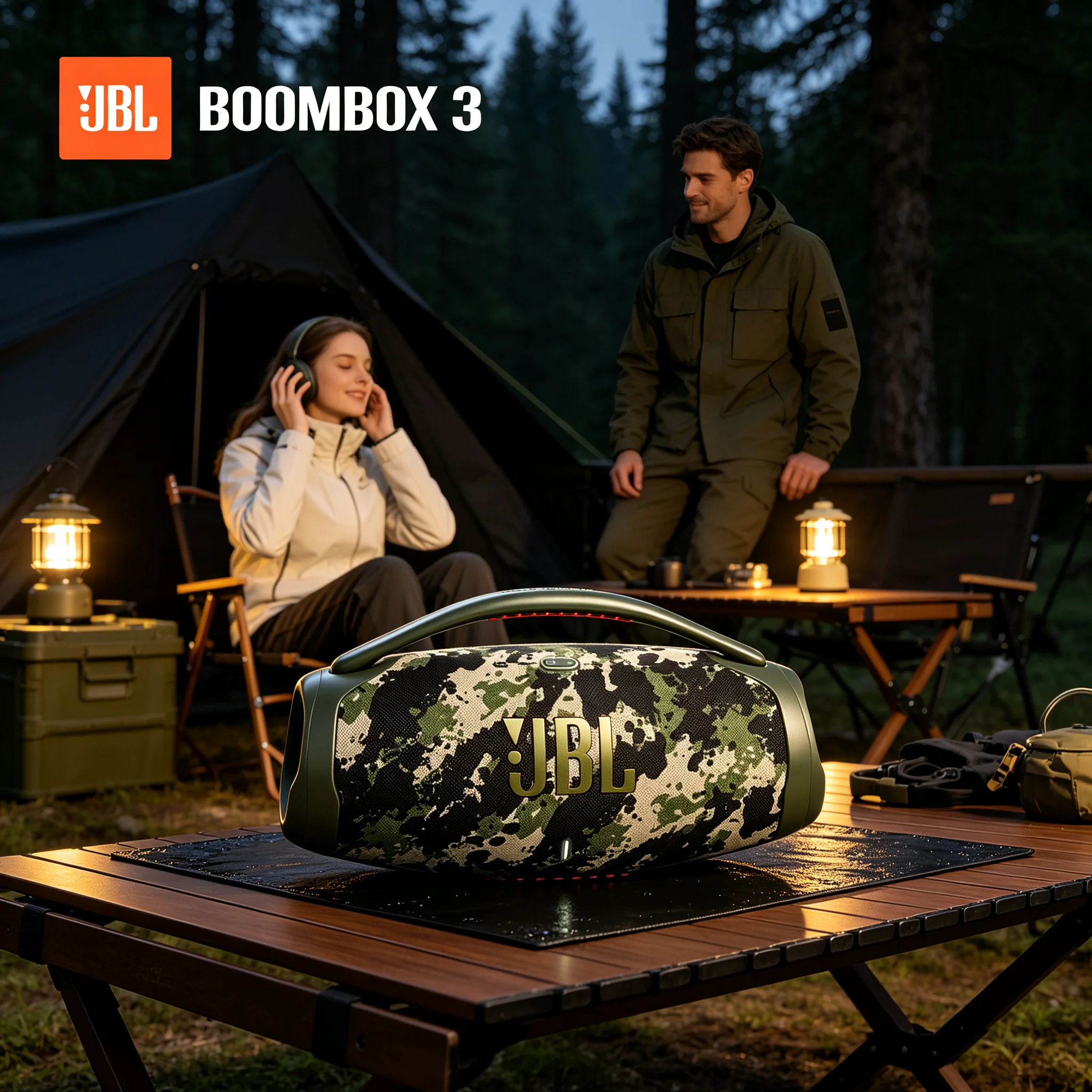 JBL BOOMBOX 3 Portable High Power Speaker, JBL Pro Sound, Eco Recycled Packaging, Great For RV Camping And Lakeside Party