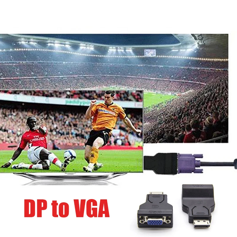 DP to VGA Converter Graphics Card Video DisplayPort Adapter Extend Cable Splitter for PC Computer Laptop Monitor Connect Plug