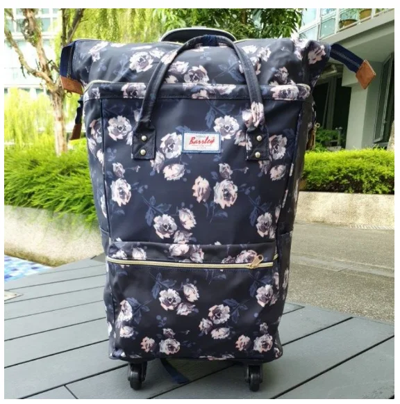 Women Trolley Shopping Backpack Bag Rolling luggage Backpack bag Travel Trolley Bag Women Carry on hand luggage Bag Backpack