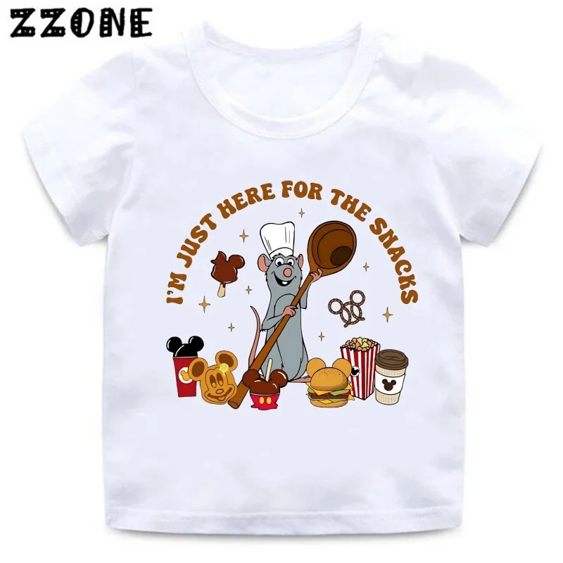Ratatouille Remy Mouse Print Cartoon Kids T-Shirts Casual Cute Girls Clothes Baby Boys Short Sleeve T shirt Summer Children Tops