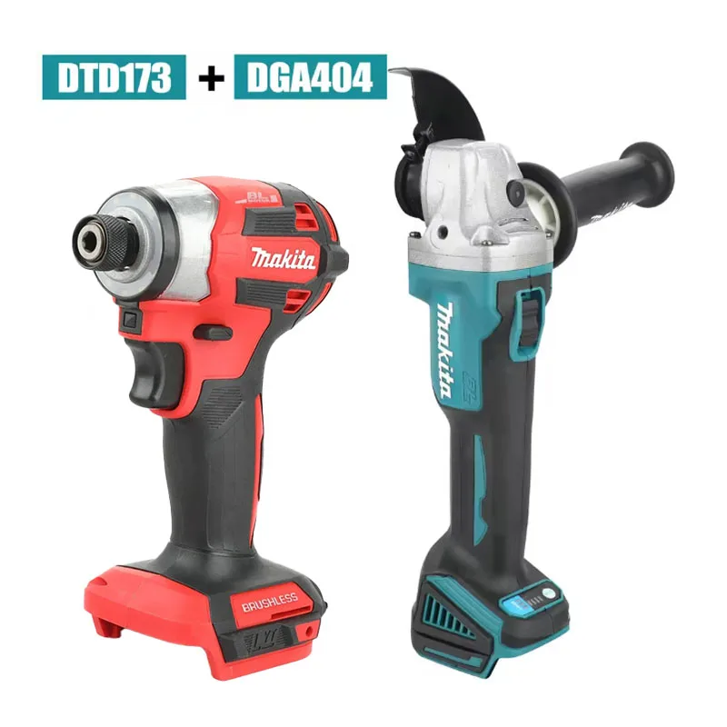 Makita DTD173/DGA404 18V Borstelloze Akkuschroevendraaier Slagmoersleutel Boormachine Set 2026 - afbeelding 1