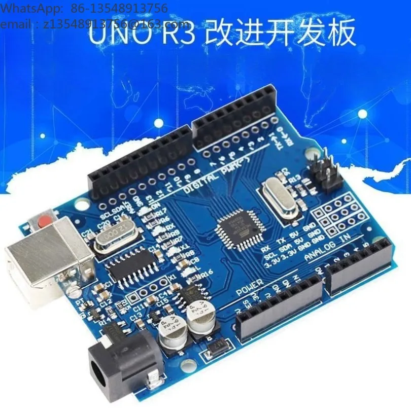 UNO R3 CH340G Development Board with USB Cable and Pin Headers