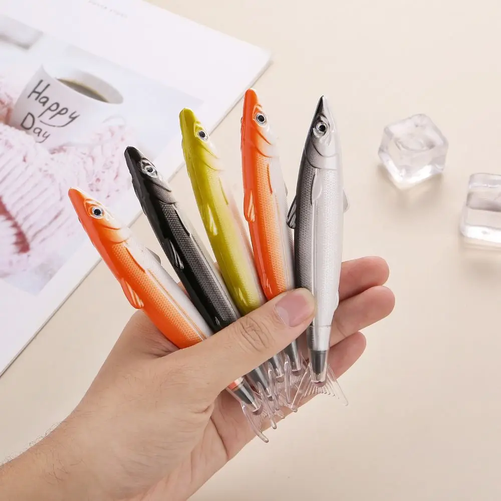 Plastic Fish Shape Ballpoint Pen Salt Shape Fish Writing Gift Writing Fountain Pen School Stationery Signature Pen Gel Pen