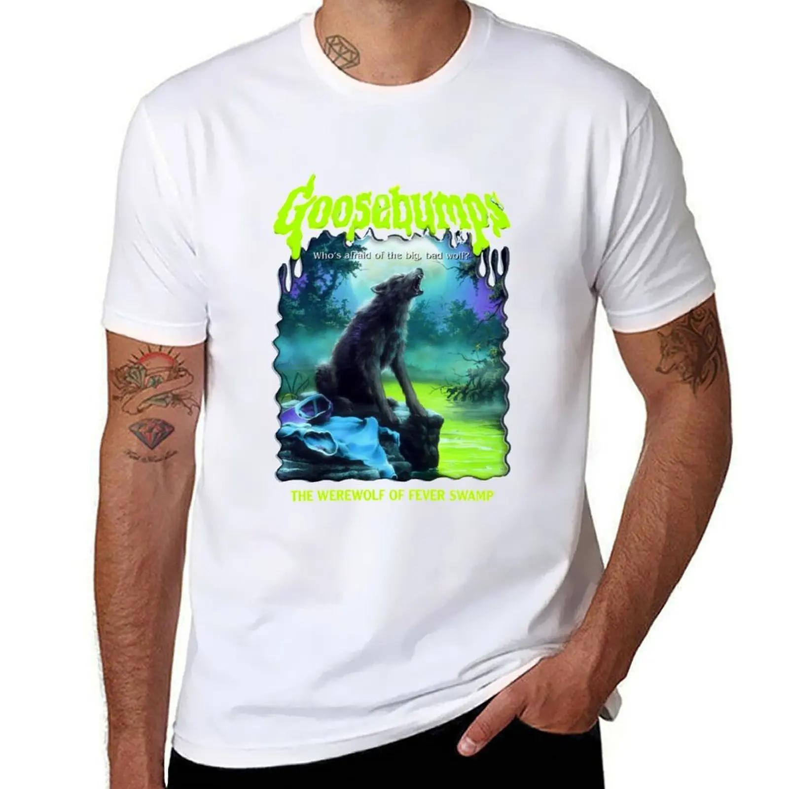 

R.L. Stine Goosebumps Nightmare Halloween Werewolf Fever Swamp T-Shirt man t shirts for men t shirts for man cotton soft T-Shirt