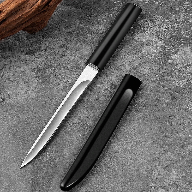 1pc Portable EDC Pocket Knife Stainless Steel Sharp Fruit Knife Kitchen Steak Knife Barbecue Knife - view 5