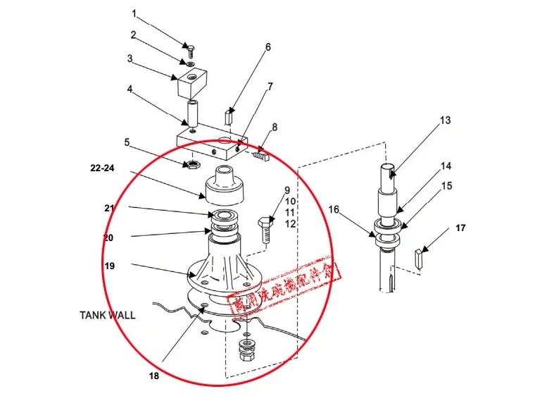 Dishwasher accessories C44/C64BB/BP/BR motor transfer eccentric shaft assembly shaft seat