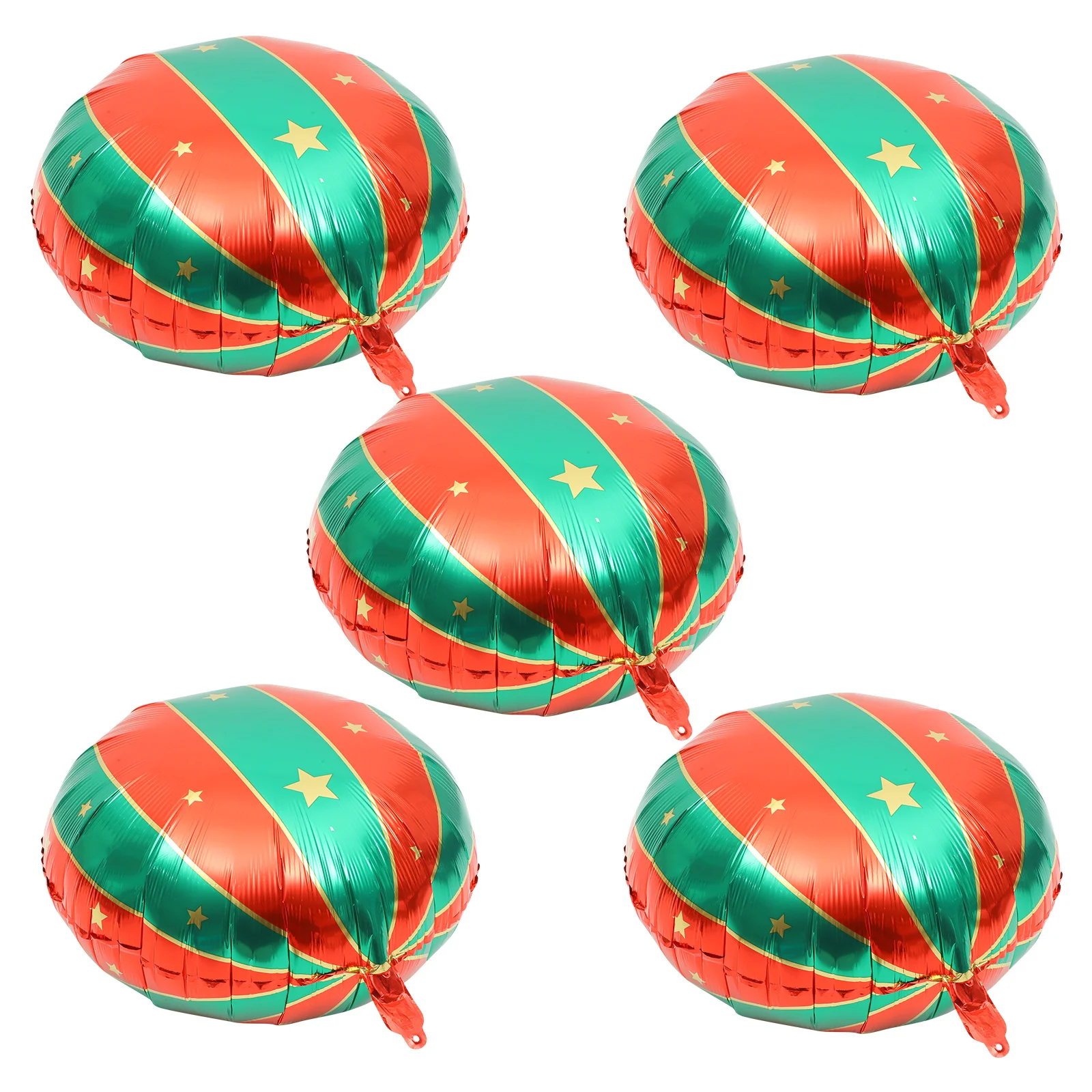 

5Pcs Christmas Ball Balloons Adorable Foil Balloon Decor Party Layout Accessories for Table Centerpiece Wall Background