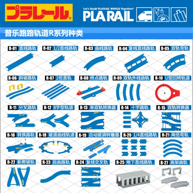 Takara Tomy Tomica Plarail DIY JR Serie Eisenbahn Gleis Zubehör Designs Modell kreative Collage Spielzeug Geschenk für Kinder Jungen