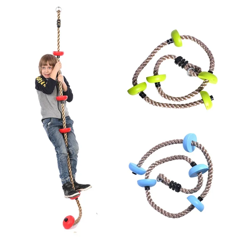 Crianças cordas de escalada disco balanço escalada corda de plástico crianças equipamentos playground ao ar livre balanço interior diversão brinquedos de fitness