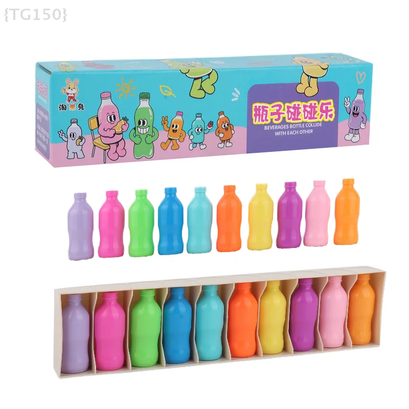 Children's Fun Beverages Color Match Toys 20bottles + Base,Early Childhood Guessing Memory Training Interactive Puzzle