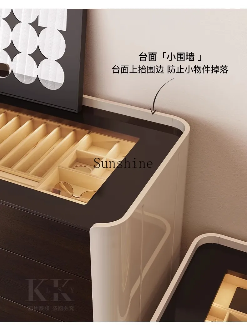 Italian minimalist eight-bucket cabinet, dresser, integrated bedroom, bedside storage, high-end upgrade