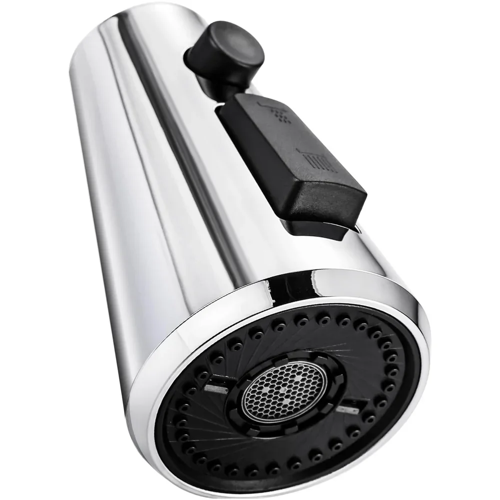 Kitchen Faucet Replacement Spray Head with Pull Down Design 3 Spray Settings and 14 Adapters for Fit Assurance