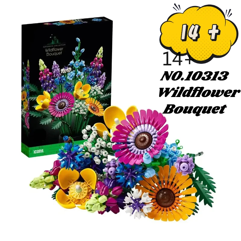 Nuevos Adornos Decorativos DIY 2026, Flores Preservadas, Juguete de San Valentín, Orquídea Compatible con Bloques de Construcción LEGO para Ramos