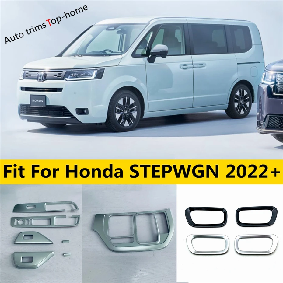 

Front Door Handle Decor Frame Central Gear Shift Panel Window Lift Switch Cover Trim Car Accessories For Honda STEPWGN 2022 2023