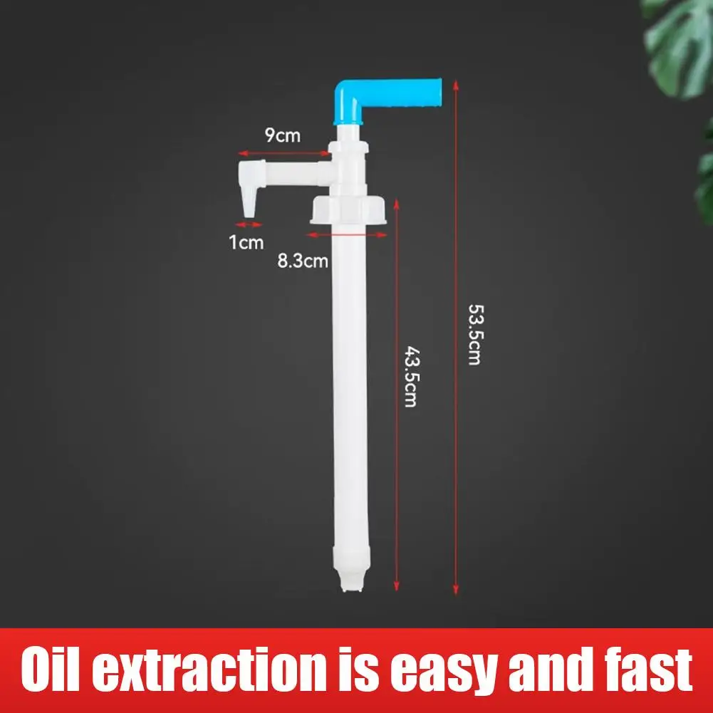 手動式プラスチックオイルポンプ 5.8/8.3cm デュアル内径、軽量燃料/オイル/水移送ポンプ、手動液体吸引ツール