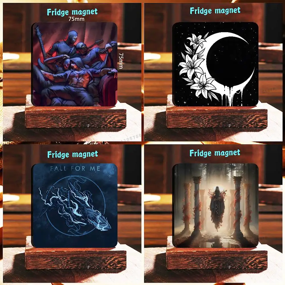S-Sleep T-Token Band Magnet Refrigerator Fridge Sticker for Home Decor DIY Wall Decor