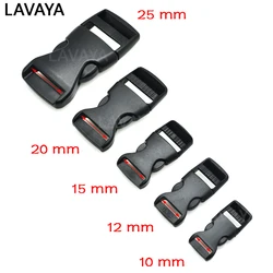 10 Pcs/Pack Plastic Side Release Buckle Belt Buckle For Tactial Backpack Luggage Straps Black