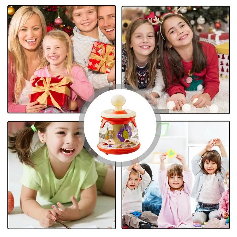 Baby Zuig Zintuiglijke Ballen Roterende Druk En Spin Baby Speelgoed Vroeg Leren Boeiende Spinnen Carrousel Educatief Koepel Tumble