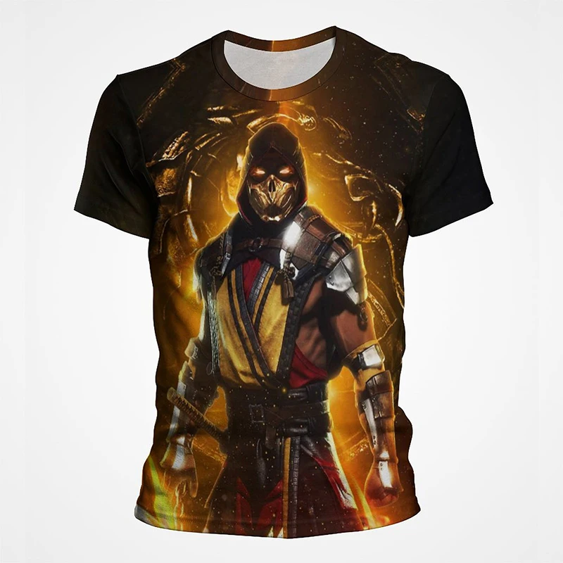 Mortal Kombat Game-camisetas con estampado 3D para hombre y mujer, camiseta informal de manga corta de gran tamaño, camisetas para hombre, ropa para hombre