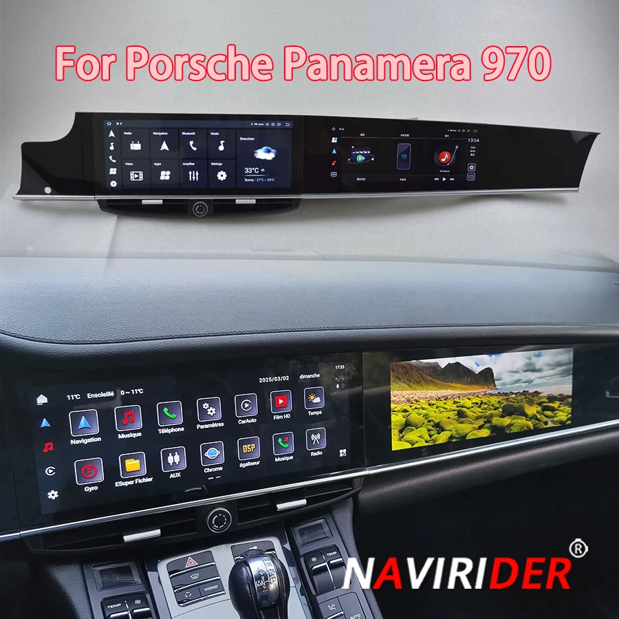 YES Wireless Carplay For Porsche Panamera 970 Upgraded To New Style Interactive Dual Screen Android Multimedia Player Radio GPS