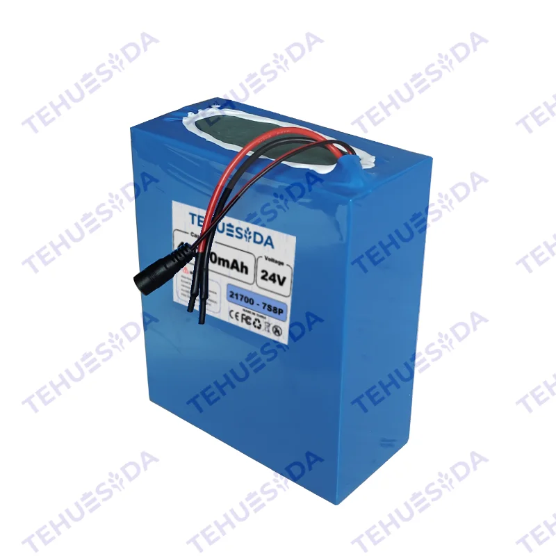 New 21700 7S8P Lithium-ion Battery Pack 24V 40Ah 1000W Power Tool Battery Outdoor Backup Battery with 40A BMS 29.4V 2A Charger