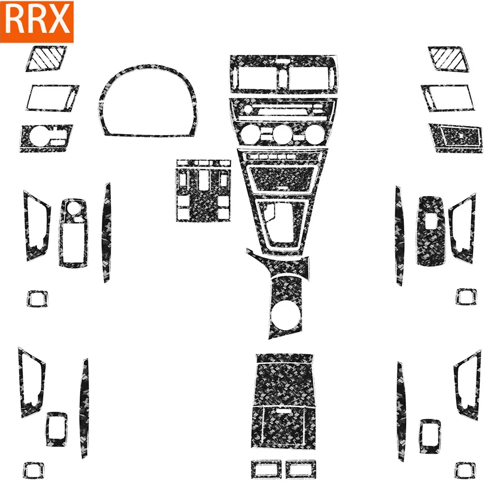 For BMW X3 E83 2004 2005 2006 2007 2008 2009 2010 Full Set Kit Tuning Trim Cover Forged Carbon Sticker Car Interior Accessories