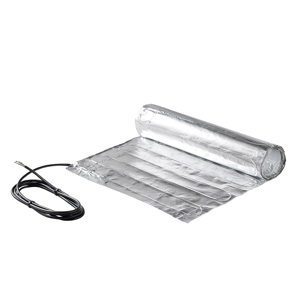 230V 150w/m2 elektryczna mata grzewcza z folii aluminiowej podłogowy podgrzewany system do dywanu laminowanego drewniana podłoga bambusowa ciepła
