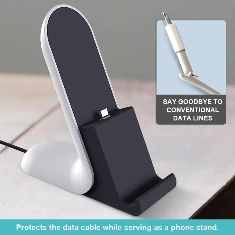 Phone Desktop Charging Stand Desk Cable Charger Holder for IPhone Samsung iPad Android Data Line Protection Type C Lighting USB