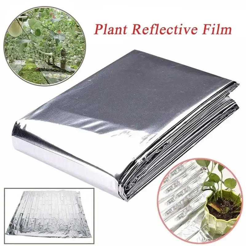 1pc Silver 210x130cm High Reflective Polyester Film Used For Planting Tent Room Garden Greenhouse Agriculture And Promoting