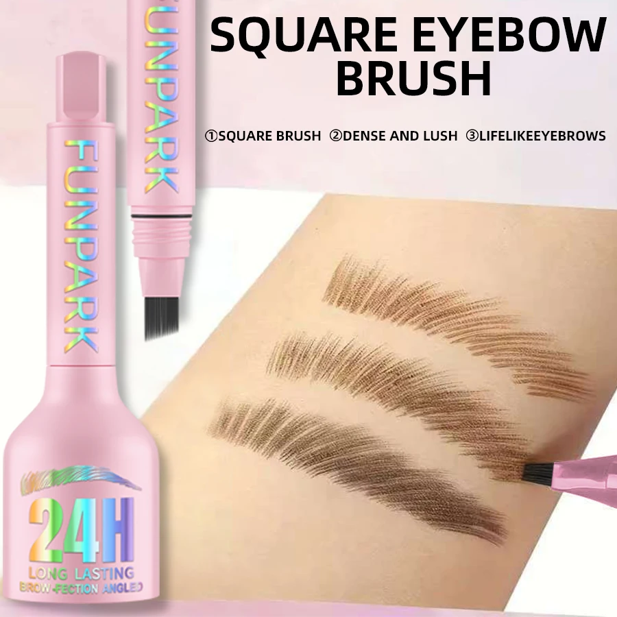 3 Colors 3D Eyebrow Pen Black Brow with Brush Eyebrow Enhancers Cream Makeup Anti-smudge Waterproof Long Lasting Eye Pencil