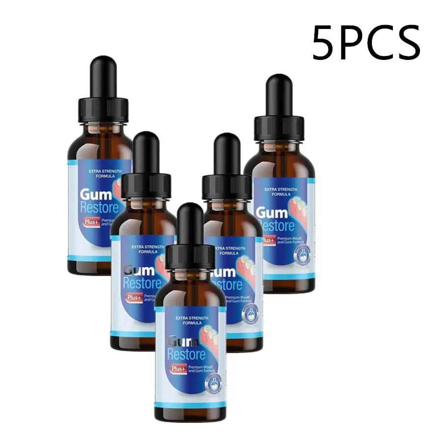 

5PCS Gum Care Products Liquid Gum Repair Gum Regrowth Natural Oral Care Drops Gum Restore Oral Gum Care Liquid For Oral Care