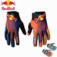 Red Bull gloves Non-Slip MTB Motorcycle Biking Gloves Full Finger Off-Road Red Bull Racing Gloves for Men Women