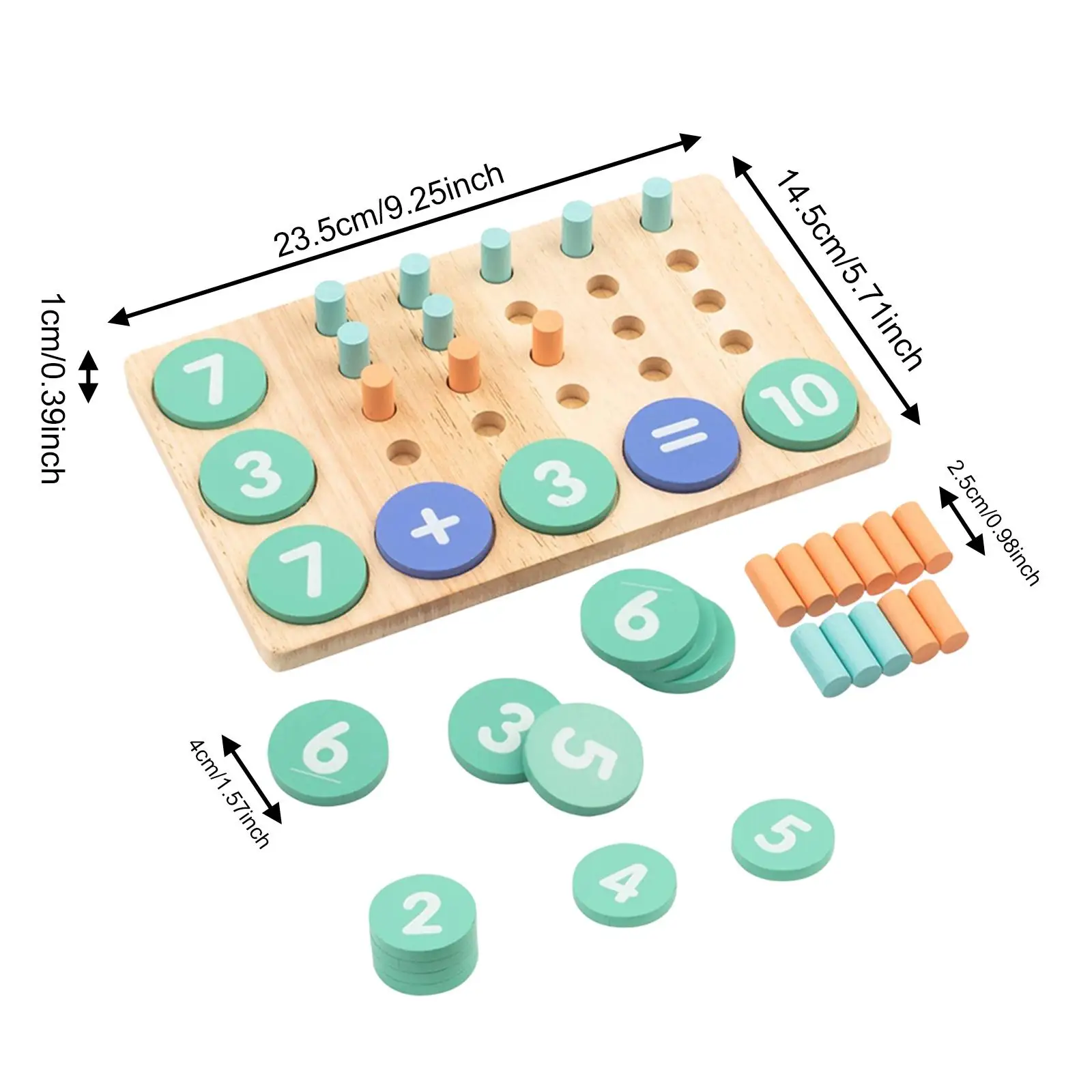 ของเล่นคณิตศาสตร์ ปริศนาฝึกสมอง การบวก ลบ ของเล่นเสริมพัฒนาการสำหรับเด็กชายและเด็กหญิง อายุ 4-6 ปี ของขวัญสำหรับเด็กก่อนวัยเรียน