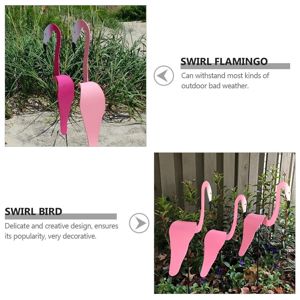 

Premium Swirl Flamingo Durable Outdoor Bird Decoration Weather Resistant Creative Flamingo Yard Swirl Bird Backyard Decorative