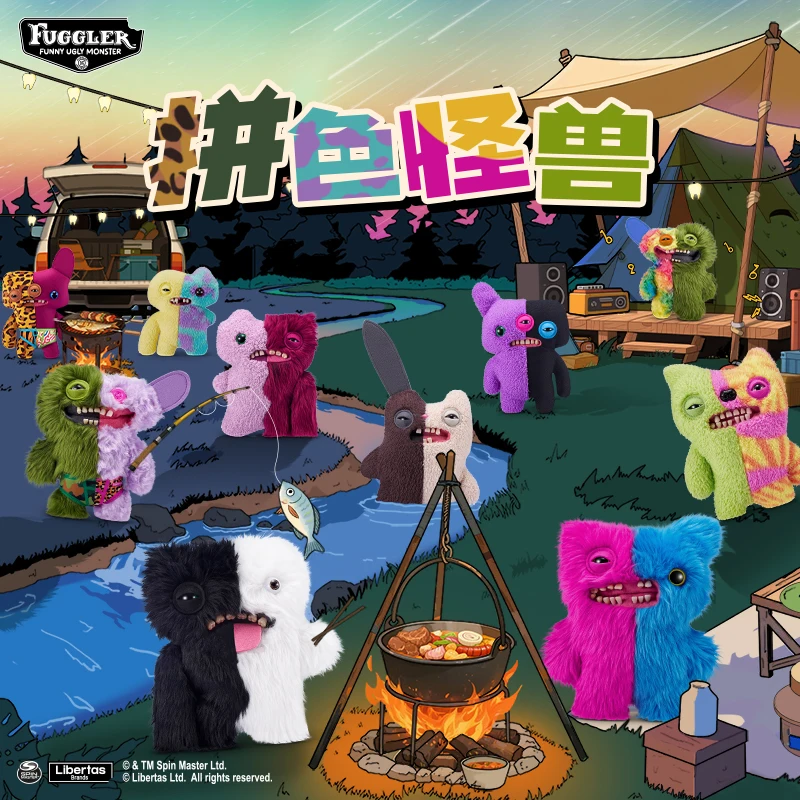

В наличии 23 см Fuggler Tooth Monster Color-Block Series плюшевые игрушки милые забавные и модные фигурки рождественские новогодние подарки